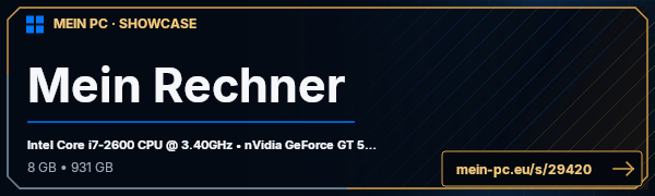 PC-Showcase Mein Rechner von Toca auf MEIN PC