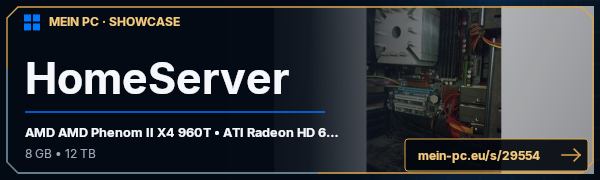 PC-Showcase HomeServer von noob300 auf MEIN PC