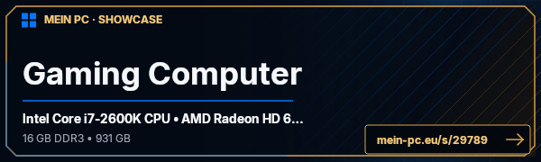 PC-Showcase Gaming Computer von Momo5000 auf MEIN PC