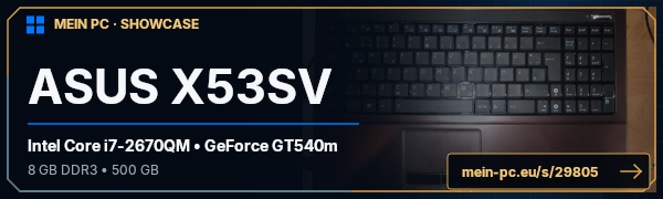 PC-Showcase ASUS X53SV von H4v0c auf MEIN PC