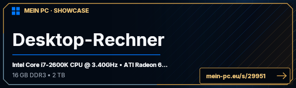 PC-Showcase Desktop-Rechner von hallo2 auf MEIN PC