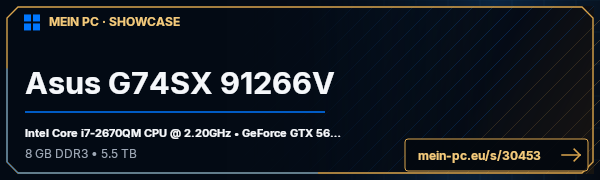PC-Showcase Asus G74SX 91266V von Fenix0891 auf MEIN PC