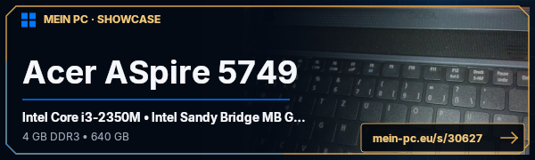 PC-Showcase Acer ASpire 5749 von SirAL auf MEIN PC
