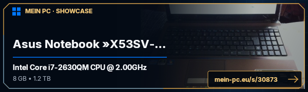 PC-Showcase Asus Notebook »X53SV-SX1026V« von 4L3X auf MEIN PC