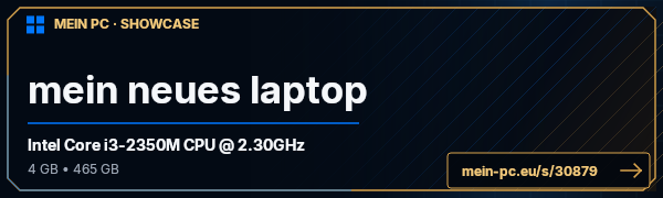 PC-Showcase mein neues laptop von stinac auf MEIN PC