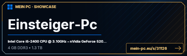 PC-Showcase Einsteiger-Pc von voigt539 auf MEIN PC