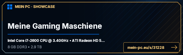 PC-Showcase Meine Gaming Maschiene von Paule1004 auf MEIN PC