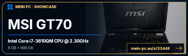 PC-Showcase MSI GT70 von Roktabec auf MEIN PC