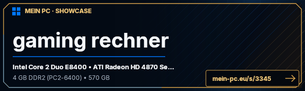 PC-Showcase gaming rechner von hooligan auf MEIN PC