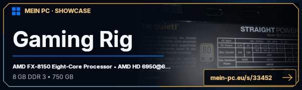 PC-Showcase Gaming Rig von sinan_cakmak auf MEIN PC