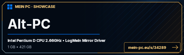 PC-Showcase Alt-PC von holugatscha auf MEIN PC