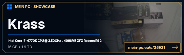 PC-Showcase Krass von justicex3 auf MEIN PC