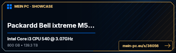 PC-Showcase Packardd Bell ixtreme M5800 von Cybernaox auf MEIN PC