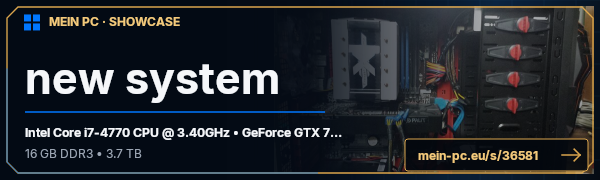 PC-Showcase new system von Cloud auf MEIN PC