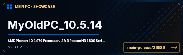 PC-Showcase MyOldPC_10.5.14 von blacknet auf MEIN PC