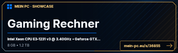 PC-Showcase Gaming Rechner von XChidori auf MEIN PC