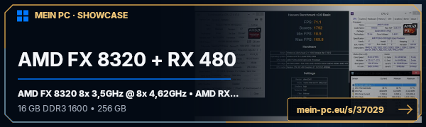 PC-Showcase AMD FX 8320 + RX 480  von Schnuffelhase auf MEIN PC