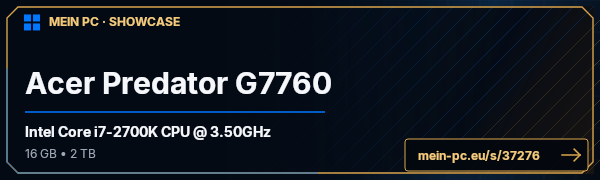 PC-Showcase Acer Predator G7760 von paschy auf MEIN PC