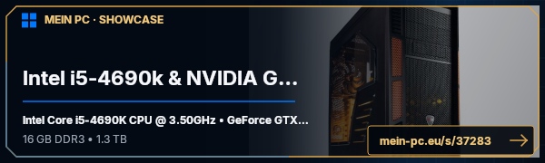 PC-Showcase Intel i5-4690k & NVIDIA GTX 770 Eigenbau von Enfinity auf MEIN PC