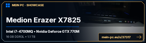 PC-Showcase Medion Erazer X7825 von Ronnix20 auf MEIN PC
