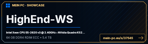 PC-Showcase HighEnd-WS von sapientior auf MEIN PC