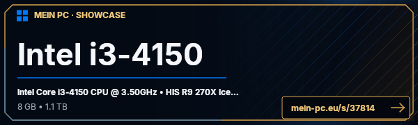 PC-Showcase Intel i3-4150 von mhz0015 auf MEIN PC
