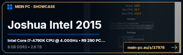 PC-Showcase Joshua Intel 2015 von Protector66 auf MEIN PC