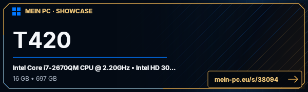 PC-Showcase T420 von acht auf MEIN PC