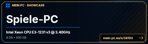 PC-Showcase Spiele-PC von endstille2611 auf MEIN PC