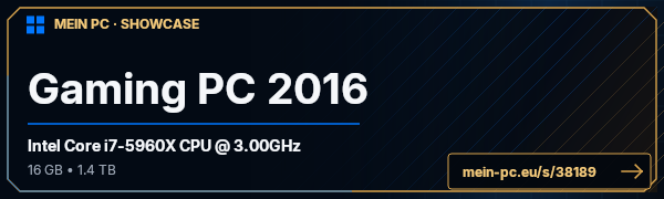 PC-Showcase Gaming PC 2016 von Segano auf MEIN PC