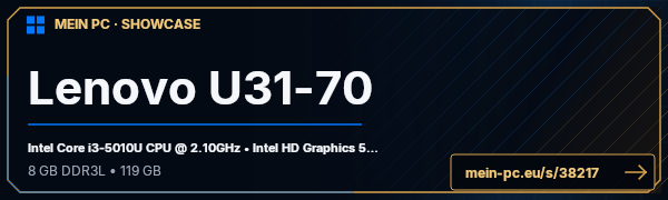 PC-Showcase Lenovo U31-70 von lemon auf MEIN PC
