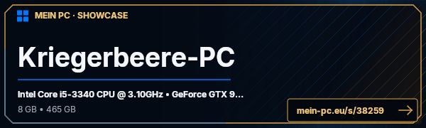 PC-Showcase Kriegerbeere-PC von Kriegerbeere auf MEIN PC