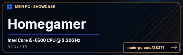 PC-Showcase Homegamer von D3r1a5 auf MEIN PC