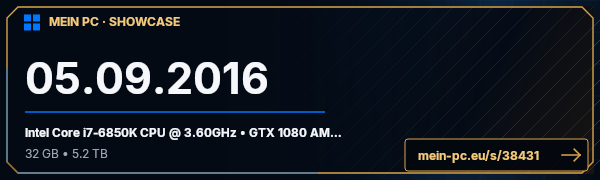 PC-Showcase 05.09.2016 von joergera auf MEIN PC