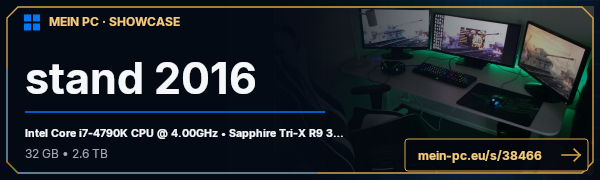 PC-Showcase stand 2016 von DNeo auf MEIN PC