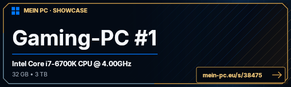 PC-Showcase Gaming-PC #1 von Chris95n auf MEIN PC