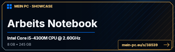 PC-Showcase Arbeits Notebook von MiamiRize auf MEIN PC