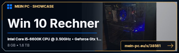 PC-Showcase Win 10  Rechner von sehr90 auf MEIN PC