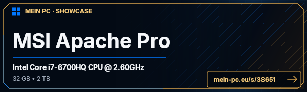 PC-Showcase MSI Apache Pro von peppilev04 auf MEIN PC