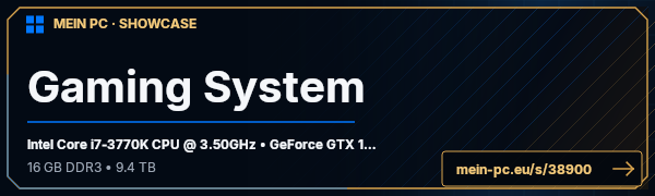 PC-Showcase Gaming System von Trinoo auf MEIN PC