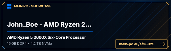 PC-Showcase John_Boe - AMD Ryzen 2600X von John_Boe auf MEIN PC