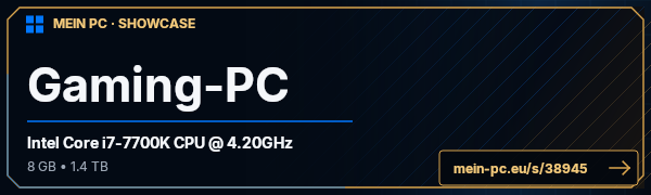 PC-Showcase Gaming-PC von TobyDE auf MEIN PC