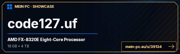 PC-Showcase code127.uf von code127 auf MEIN PC