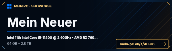 PC-Showcase Mein Neuer von jotbed auf MEIN PC