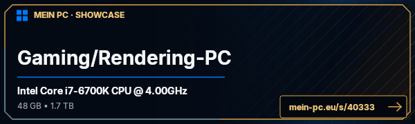 PC-Showcase Gaming/Rendering-PC von Freelancera1 auf MEIN PC