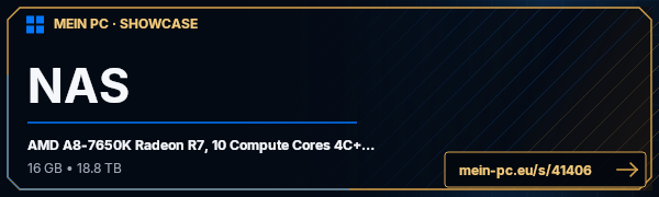 PC-Showcase NAS von fler14 auf MEIN PC