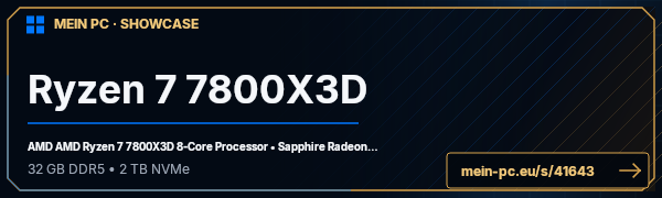 PC-Showcase Ryzen 7 7800X3D von Sam31986 auf MEIN PC