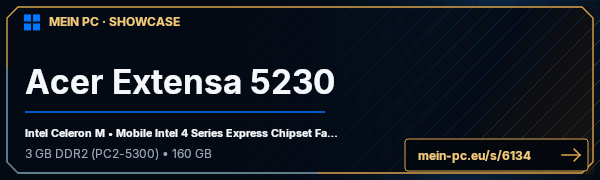 PC-Showcase Acer Extensa 5230 von rtw12 auf MEIN PC