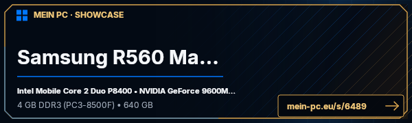 PC-Showcase Samsung R560 Madril von helgrind13 auf MEIN PC