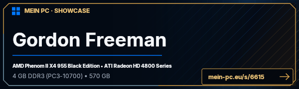 PC-Showcase Gordon Freeman von Gordon Freeman auf MEIN PC